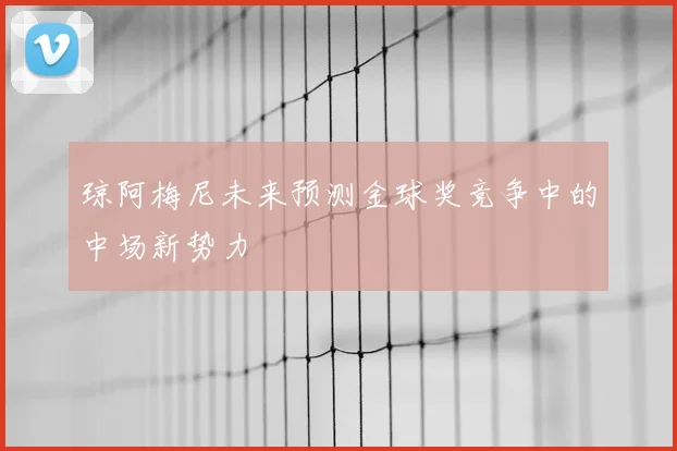 琼阿梅尼未来预测金球奖竞争中的中场新势力